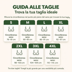Guida taglie Curviv: S 76–81 cm, M 80–85 cm, L 86–91 cm, XL 92–97 cm, 2XL 98–103 cm, 3XL 104–109 cm, 4XL 110–115 cm